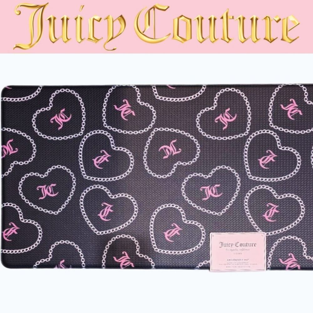 Juicy Couture Home JC Chained Heart Logo Anti-Fatique Mat